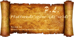 Pfaffenbüchler László névjegykártya